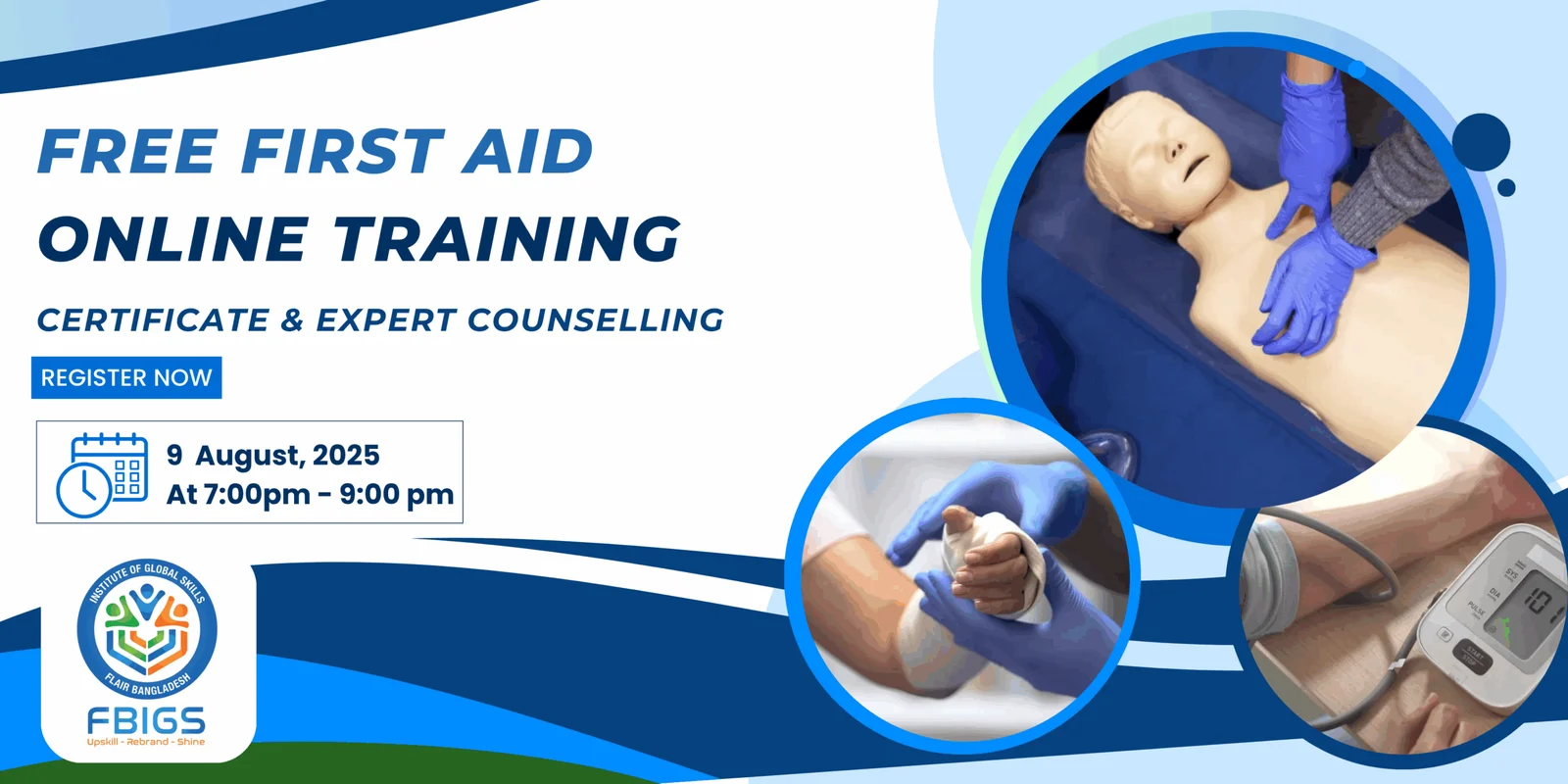 FREE FIRST AID TRAINING – ONLINE SESSION